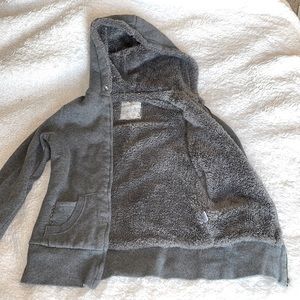 Gray hoodie, soft inside